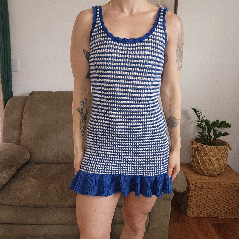American Eagle Striped Knit Mini Dress Size Small